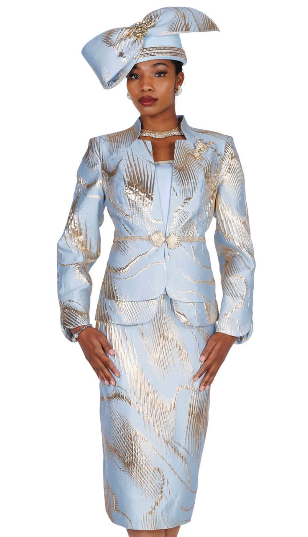 champagne dress and blue suit Bride wearing champagne wedding dress and groom in navy suit
