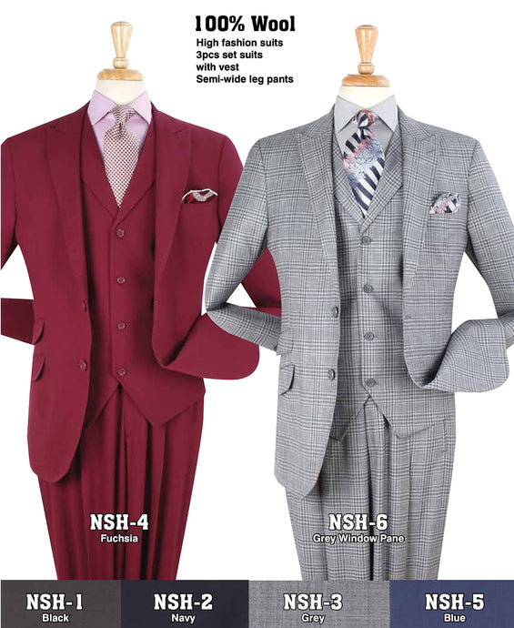 Men's High Fashion Wool Suit NSH